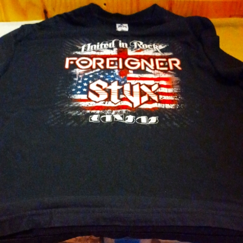 Foreigner/Styx/Kansas Concert Tour Tee, United In Rock 2010